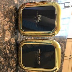 Two 5x7 Brass Picture Frames